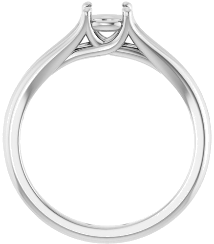 14K White 5.2 mm Round Solitaire Engagement Ring Mounting (2)