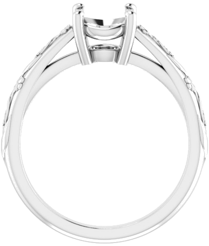 Sužadėtuvių Žiedas „Solitaire“ 10k white gold Round 7mm (2)