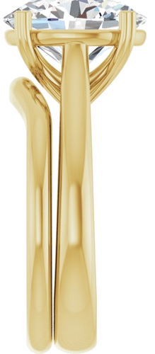 Sužadėtuvių Žiedas „Hearts on Top™“ 14k yellow gold Oval 11mm x 9mm (9)