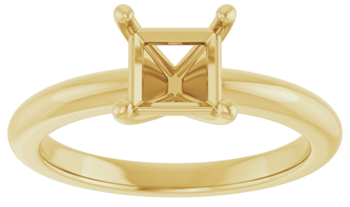 Sužadėtuvių Žiedas 10k yellow gold Square 5.5mm (3)