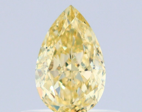0.5 carat Fancy Yellow-VS2 Natūralus Pear Deimantas (1)