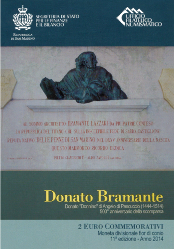 2014 San Marinas Bramante 2 eurų moneta (5)