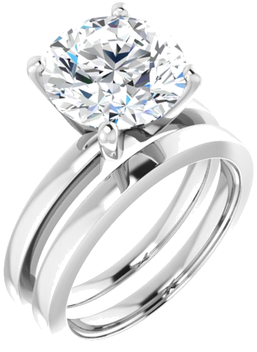 10K White 10 mm Round Solitaire Engagement Ring Mounting (6)