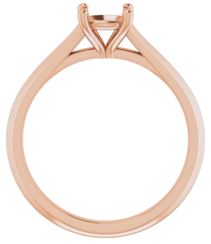 Sužadėtuvių Žiedas „Claw-Prong“ 14k rose gold Round 6mm (2)