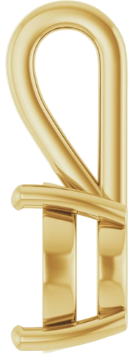 Pakabukas „Solitaire Charm“ 14k yellow gold Oval 12mm x 10mm (3)