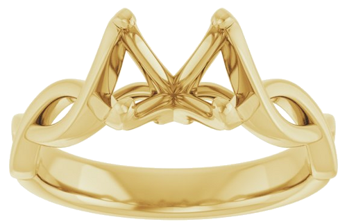 Sužadėtuvių Žiedas „Solitaire Rope“ 14k yellow gold Square 5.5mm (3)