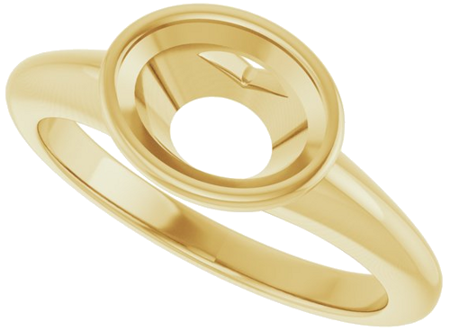 Sužadėtuvių Žiedas „Bezel-Set Solitaire“ 14k yellow gold Oval 8.5mm x 6.5mm (5)