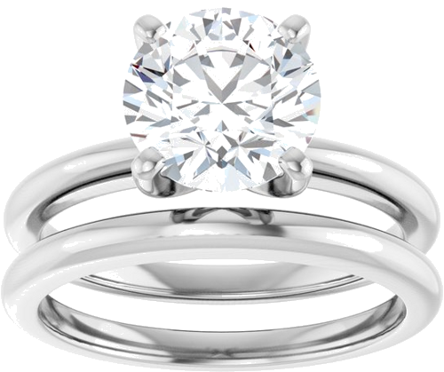 Sterling Silver  8.2 mm Round Solitaire Engagement Ring Mounting (8)