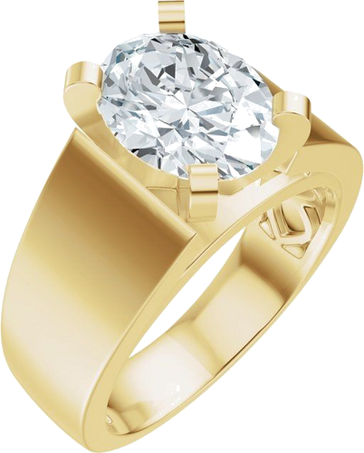 Sužadėtuvių Žiedas „Solitaire Cathedral-Style“ 14k yellow gold Oval 9mm x 7mm (5)