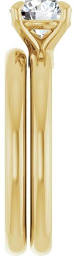 Sužadėtuvių Žiedas „Claw-Prong Euro Shank“ 14k yellow gold Round 6.5mm (9)