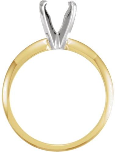 Sužadėtuvių Žiedas „Pre-Notched Lightweight Solitaire“ 14k yellow/white gold Round 4mm x 4.1mm (2)