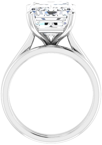 Sužadėtuvių Žiedas „Solitaire“ 585 Baltojo Aukso Emerald 12mm x 10mm (7)