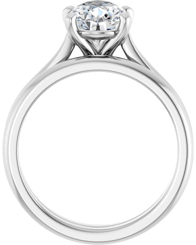 Sužadėtuvių Žiedas 14k white gold Pear 10mm x 7mm (7)
