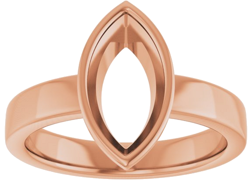 Sužadėtuvių Žiedas „Solitaire“ 417 Rožinis Aukso Marquise 12mm x 6mm (3)