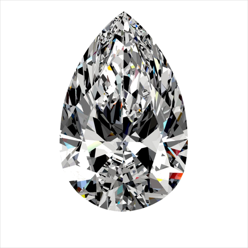 0.39 carat G-SI1 Natūralus Pear Deimantas (1)