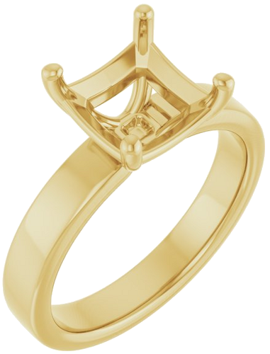 Sužadėtuvių Žiedas „Solitaire“ 14k yellow gold Asscher 8mm (1)
