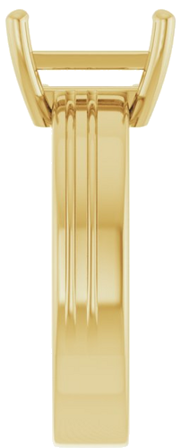 Sužadėtuvių Žiedas „Solitaire“ 14k yellow gold Square 8mm (4)