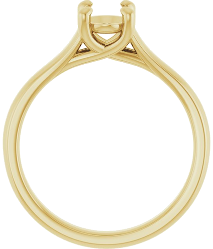 14K Yellow 7x5 mm Oval Solitaire Engagement Ring Mounting (2)