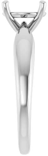 14K White  8 mm Round Solitaire Engagement Ring Mounting (4)