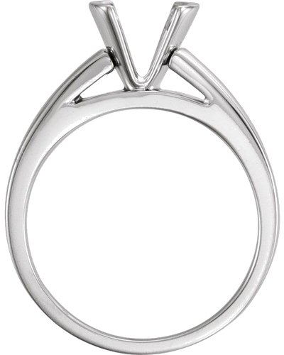14K White 5.8 mm Round Solitaire Engagement Ring Mounting (2)