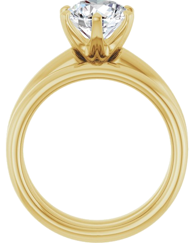 Sužadėtuvių Žiedas „Solstice Solitaire®“ 14k yellow gold Round 8.2mm (7)