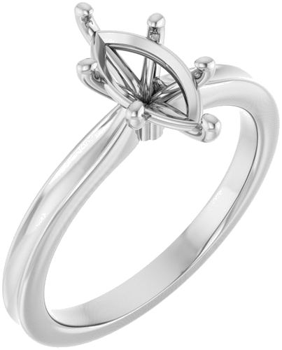 Sužadėtuvių Žiedas 14k white gold Marquise 10mm x 5mm (1)