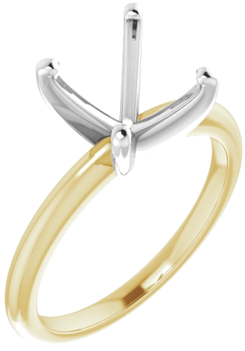 Sužadėtuvių Žiedas „Solitaire“ 585 Baltojo Ir Geltonojo Aukso Round 9.4mm (1)