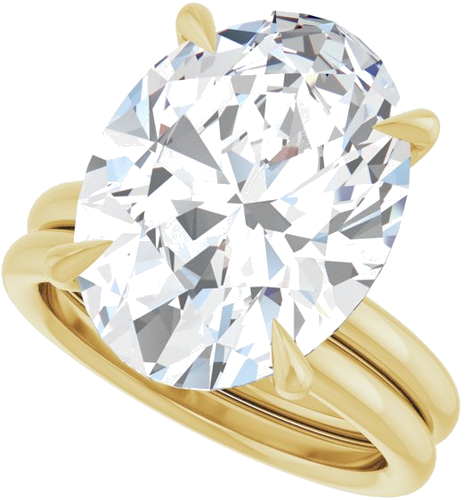 Sužadėtuvių Žiedas „Claw-Prong Solitaire“ 14k yellow gold Oval 16mm x 12mm (10)