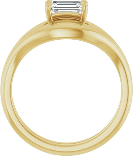 Sužadėtuvių Žiedas „Claw-Prong Solitaire“ 14k yellow gold Emerald 6mm x 4mm (7)