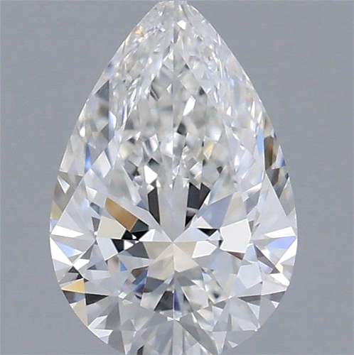 0.5 carat F-VVS2 Natūralus Pear Deimantas (1)