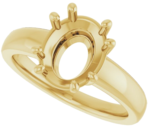 Sužadėtuvių Žiedas „Split-Prong Solitaire“ 18k yellow gold Oval 10mm x 8mm (5)