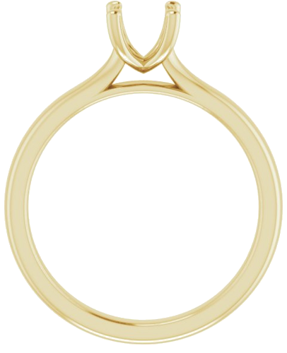 14K Yellow Oval 7x5 mm Solitaire Engagement Ring Mounting (2)