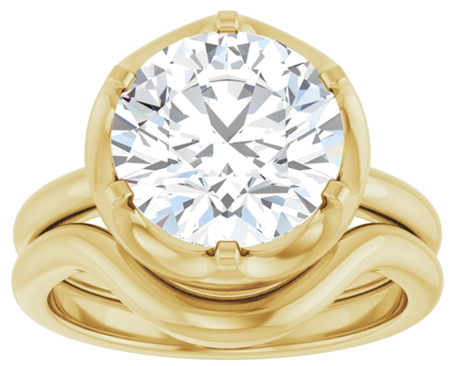Sužadėtuvių Žiedas „Solitaire“ 14k yellow gold Round 10mm (8)