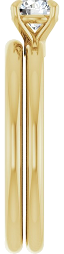 Sužadėtuvių Žiedas „Claw-Prong“ 14k yellow gold Round 4.8mm (9)