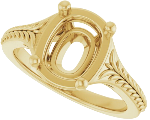 Sužadėtuvių Žiedas „Solitaire“ 14k yellow gold Elongated Cushion 9mm x 7mm (5)
