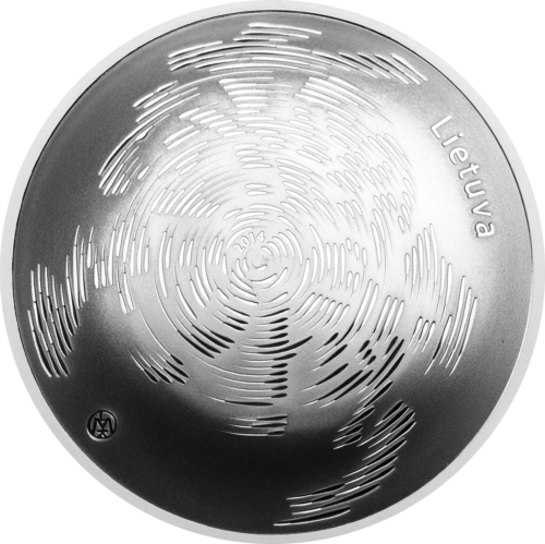 2014 Lietuva Forma 50 litų sidabrinė moneta (2)