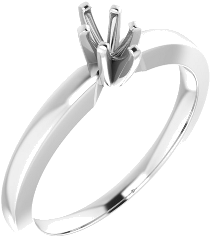 Sužadėtuvių Žiedas „Solitaire“ 14k white gold Marquise 5mm x 3mm (1)