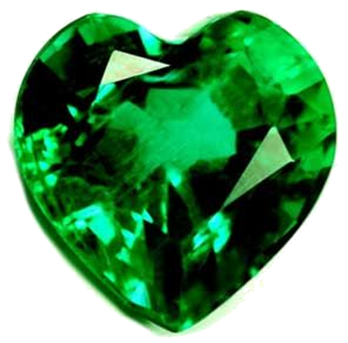 0.64 carat GREEN Heart Smaragdas (1)