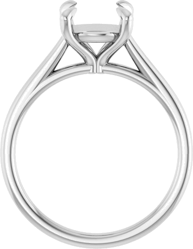 Platinum  8.2 mm Round Solitaire Engagement Ring Mounting (2)