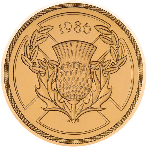 Двойной соверен Игры Содружества Елизавета II 1986 золотая монета (2)