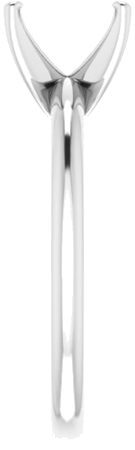 14K White  7x5 mm Emerald Solitaire Engagement Ring Mounting (4)