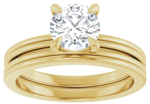 Sužadėtuvių Žiedas „Claw-Prong Solitaire“ 14k yellow gold Round 6.5mm (8)