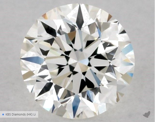 0.5 carat H-VVS2 Excellent cut Natūralus Round Deimantas (1)