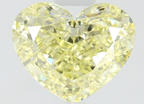 0.63 carat Fancy Yellow-VVS2 Natūralus Heart Deimantas (1)