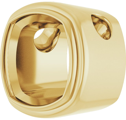 Pakabukas „Bezel-Set Solitaire“ 14k yellow gold Cushion 7mm (2)
