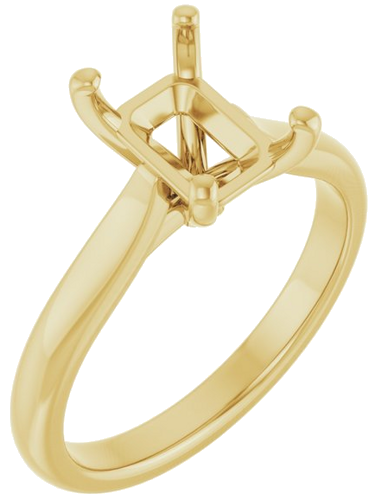 Sužadėtuvių Žiedas 14k yellow gold Emerald 8mm x 6mm (1)