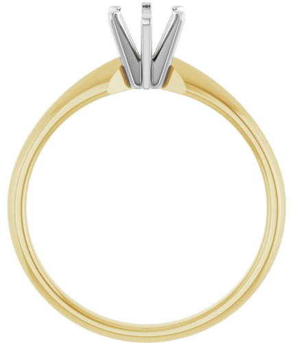 Sužadėtuvių Žiedas „Solitaire“ 585 Baltojo Ir Geltonojo Aukso Oval 6.5mm x 4.5mm (2)