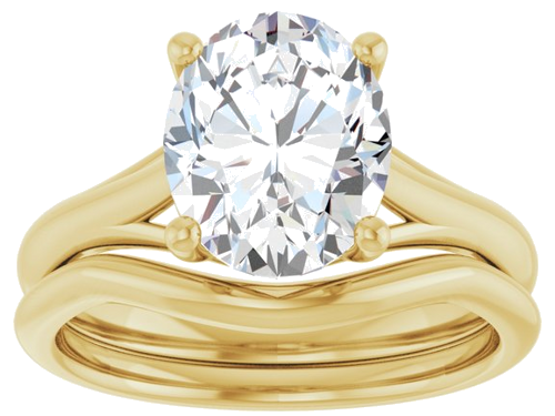 Sužadėtuvių Žiedas „Solitaire“ 14k yellow gold Oval 10mm x 8mm (8)