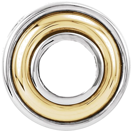 Pakabukas „Solitaire Slide“ 14k white/yellow gold Round 5.8mm (1)