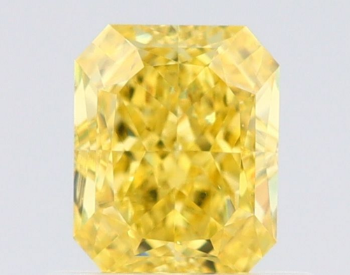 0.68 carat Fancy Vivid Yellow-VS1 Natūralus Radiant Deimantas (1)